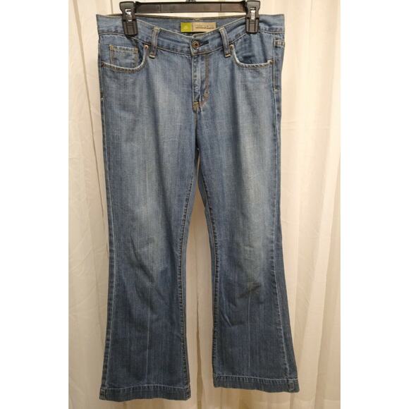 Y2k Vtg Womens Old Navy Flare Jeans Lowrise Regular Inseam 10" Bellbottom Sz 8 - Picture 2 of 12